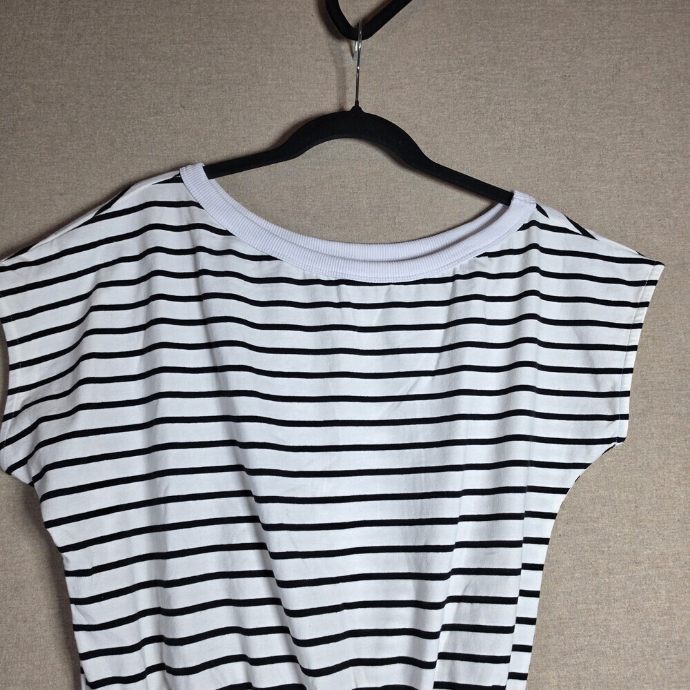Cider Romper Women Size Small Black White Stripes Short Sleeve Shorts NWT - Picture 14 of 14